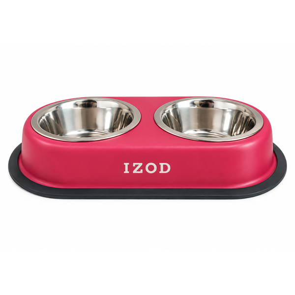 IZOD Pet - Stainless Steel Double Feeder Bowl