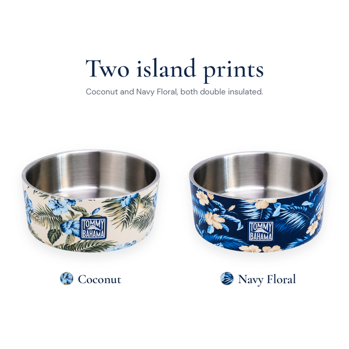 Tommy Bahama Pet - Double Insulated Stainless Steel Bowls