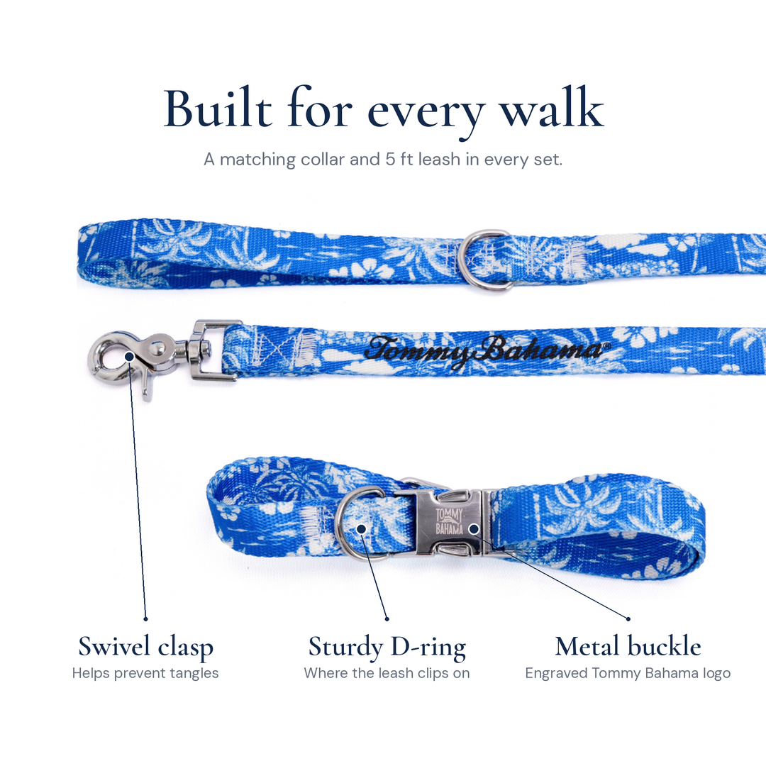 Tommy Bahama Pet - Collar &amp; Leash Set