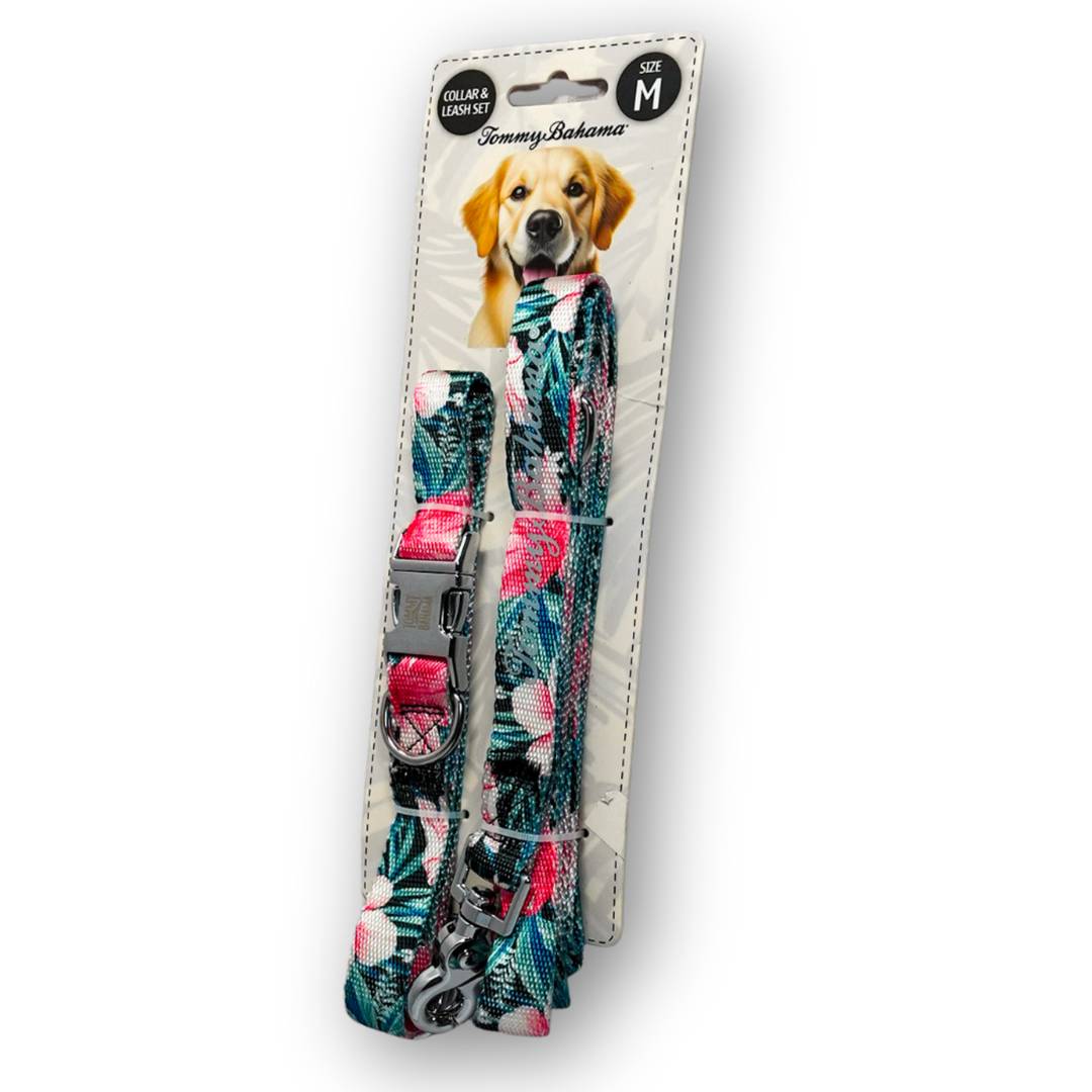 Tommy Bahama Pet - Collar &amp; Leash Set